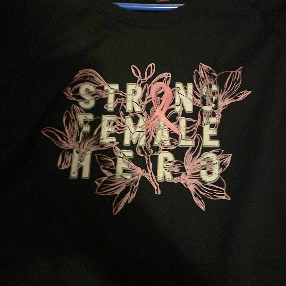 Pink black and white long sleeve shirt